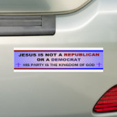 Autocollant De Voiture Jésus n'est pas un républicain ou un Démocrate (On Car)
