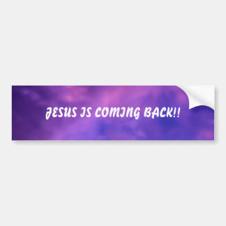 AUTOCOLLANT DE VOITURE JÉSUS REVIENT ! ! … PARE-CHOCS RELIGIEUX STICKE