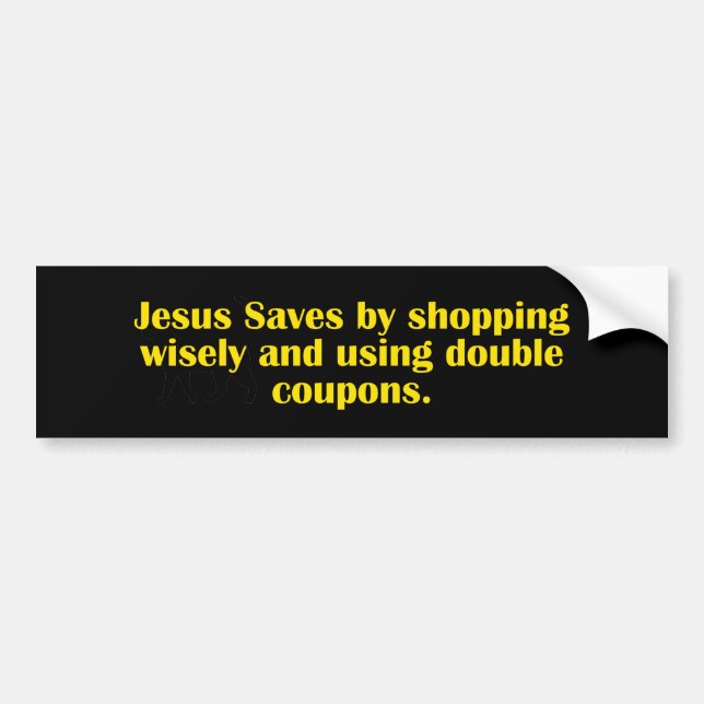Autocollant De Voiture Jésus Sait Acheter (Devant)