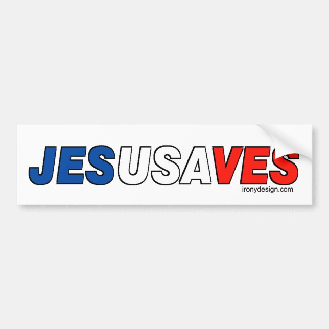 Autocollant De Voiture Jesus Saves (Devant)