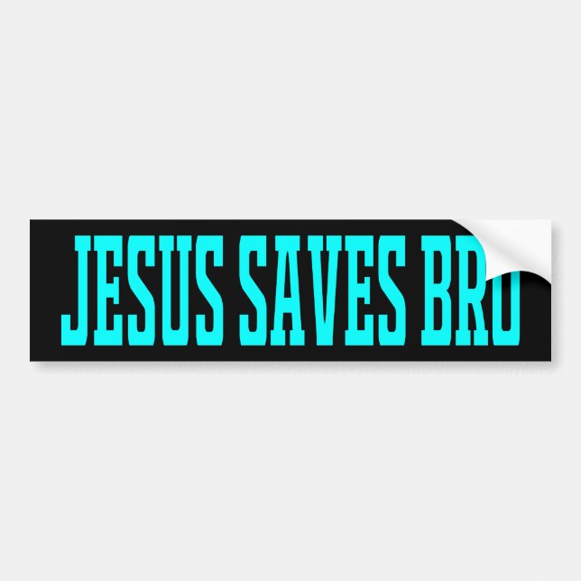 Autocollant De Voiture Jesus saves brother Jesus Christian religious (Devant)