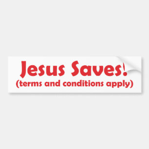 Autocollant De Voiture Jesus Saves - les conditions s'appliquent