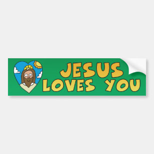 Autocollant De Voiture Jésus t'aime