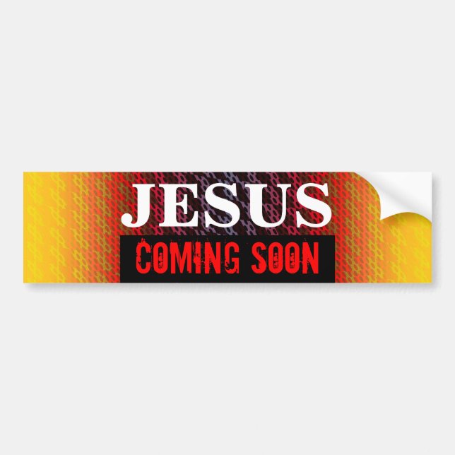 Autocollant De Voiture JÉSUS VIENDRA BIENTÔT Bumper Sticker (Devant)