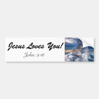 Autocollant De Voiture Jésus vous aime