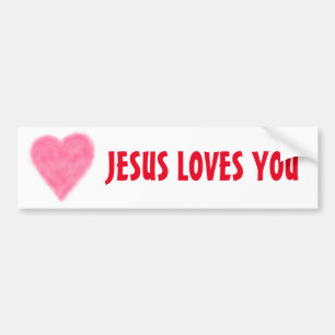 Autocollant De Voiture JESUS VOUS AIME Bumper Sticker