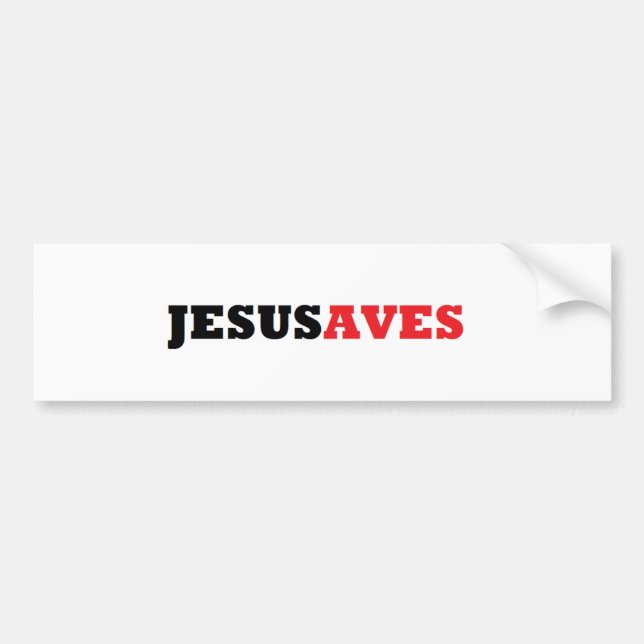AUTOCOLLANT DE VOITURE JESUSAVES (Devant)