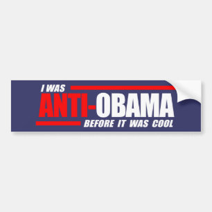Autocollant De Voiture J'étais Anti-Obama avant que c'ait été blanc fr
