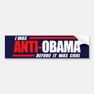 Autocollant De Voiture J'étais Anti-Obama avant que c'ait été blanc fr