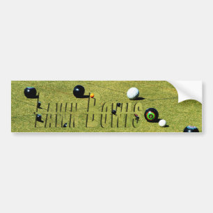 Autocollant De Voiture Jeu Et Logo De Bowls De Pelouse,