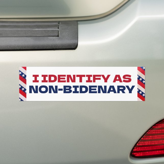 Autocollant De Voiture J'IDENTIFIE COMME NON BIDENAIRE, ANTI BIDEN f UNNY (En voiture)