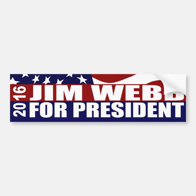Autocollant De Voiture JIM WEBB Président 2016 (Devant)