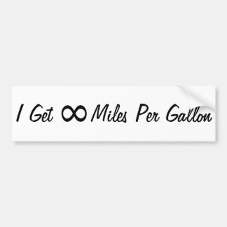 Autocollant De Voiture J'obtiens des milles d'infini par gallon