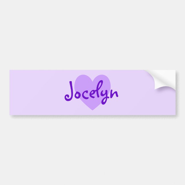 Autocollant De Voiture Jocelyn en violet (Devant)
