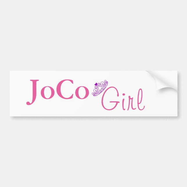 Autocollant De Voiture JoCo Girl sur blanc (Devant)