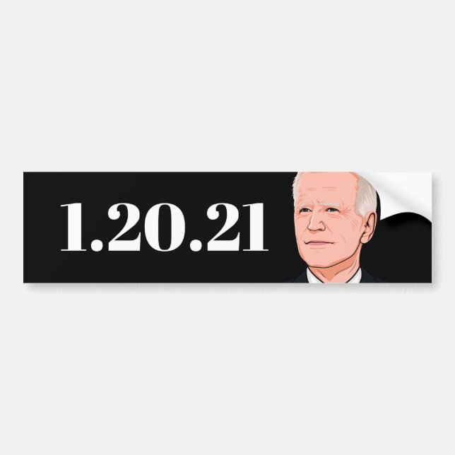 AUTOCOLLANT DE VOITURE JOE BIDEN : 1.20.21 BUMPER STICKER (Devant)