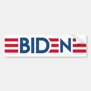 Autocollant De Voiture Joe Biden 2020 - Bleu rouge rayé moderne
