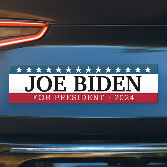 Autocollant De Voiture Joe Biden for President - Traditional Design 2024 (Joe Biden Bumper Sticker)