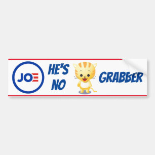 Autocollant De Voiture Joe, He's No P***Y Grabber Bumper Sticker