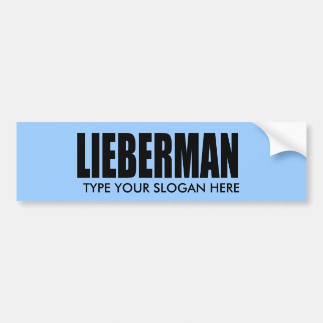 AUTOCOLLANT DE VOITURE JOE LIEBERMAN (Devant)