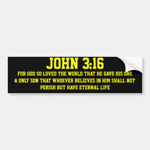AUTOCOLLANT DE VOITURE JOHN 3 16