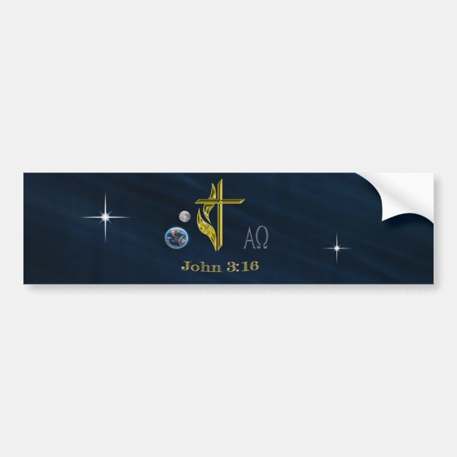 Autocollant De Voiture John 3:16 (Devant)