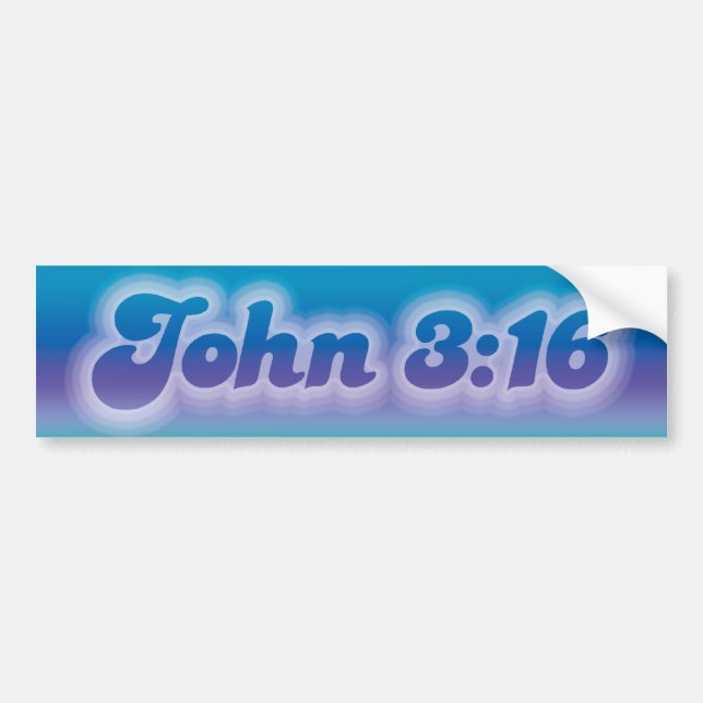 Autocollant De Voiture John 3:16 3 (Devant)
