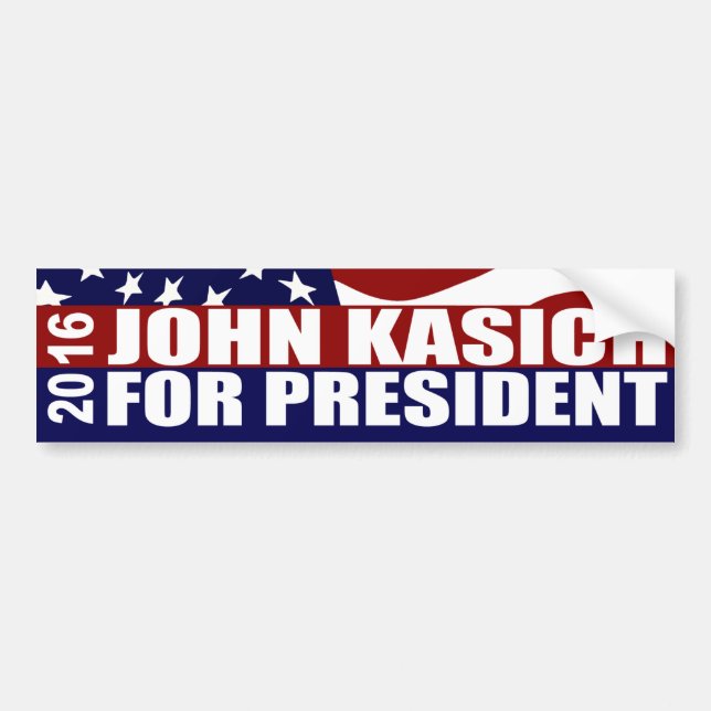 Autocollant De Voiture John Kasich Président 2016 (Devant)
