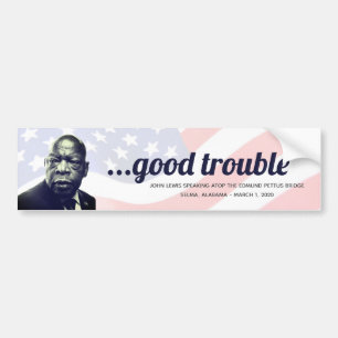 Autocollant De Voiture John Lewis "Good Trouble" Citation Photo Edmund