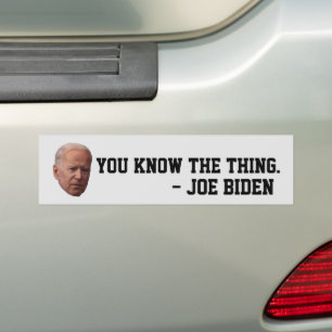 AUTOCOLLANT DE VOITURE JOIE BIDEN, JE SAIS CE QUE VOUS CONNAISSEZ LES BÂ
