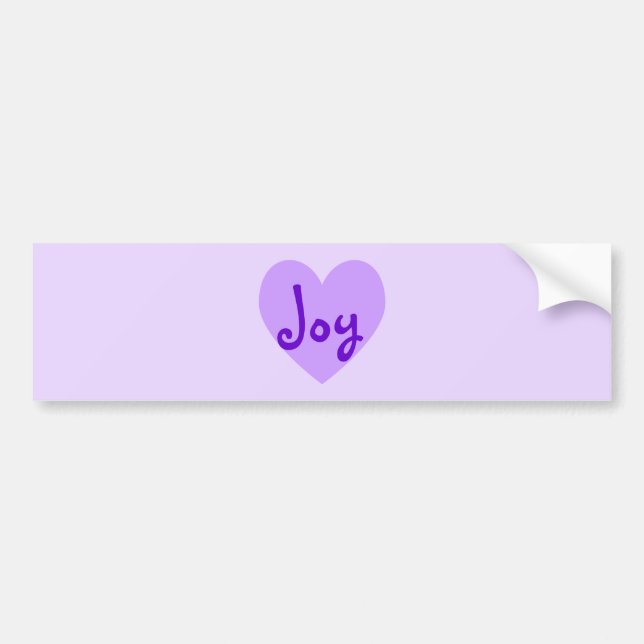 Autocollant De Voiture Joie en violet (Devant)
