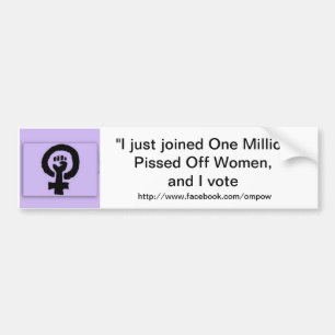 Autocollant De Voiture Jointif un million pissées de femmes