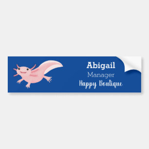 Autocollant De Voiture Joli axolotl rose heureux