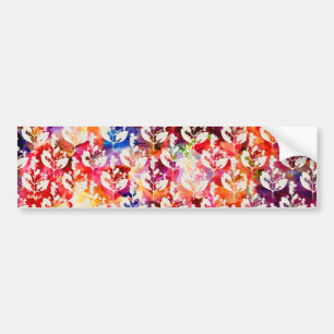 Autocollant De Voiture Joli coloré feuilles abstraits motifs