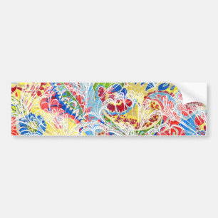 Autocollant De Voiture Joli coloré vintage floral