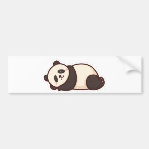 Autocollant De Voiture Joli Panda Paresseux - Panda Dormant Mignon Dessin