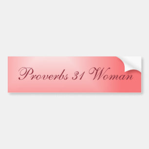 Autocollant De Voiture Joli rose Proverbes 31 Femme