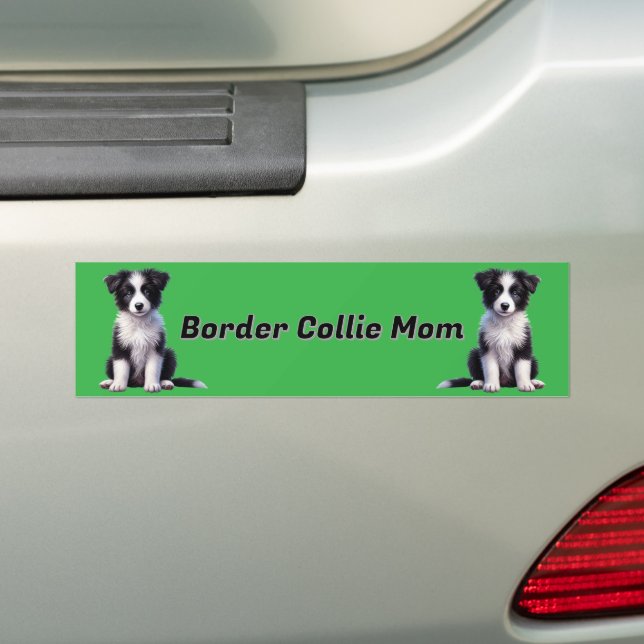 Autocollant De Voiture Jolie Bordure Collie Puppy (En voiture)
