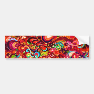 Autocollant De Voiture Jolie peinture tourbillon abstraite colorée