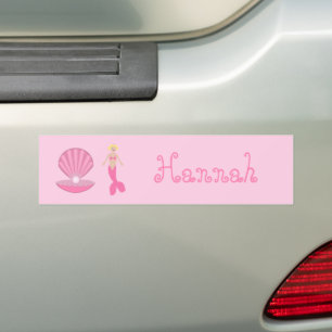Autocollant De Voiture Jolie sirène d'Imaginaire rose