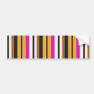 Autocollant De Voiture Jolies rayures noires orange