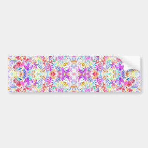 Autocollant De Voiture Jolis motifs de fleurs abstraites colorées