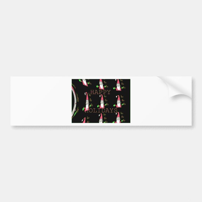 Autocollant De Voiture Jolly Mouse Père Noël : Une Illustration Fun Holid (Devant)