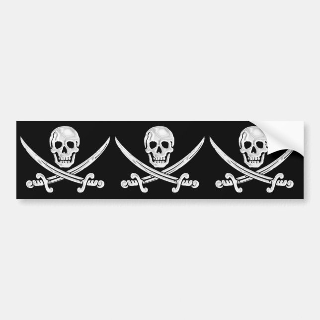 Autocollant De Voiture Jolly roger (Devant)