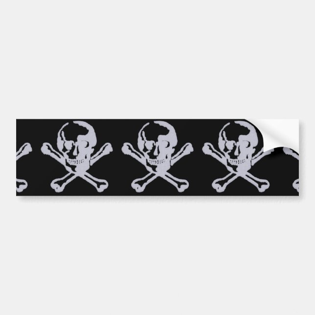 Autocollant De Voiture Jolly roger de style d'impression typographique (Devant)