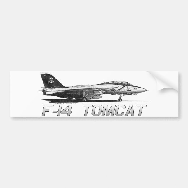 Autocollant De Voiture Jollys rogers de F14 Tomcat VF-103 - dessin (Devant)