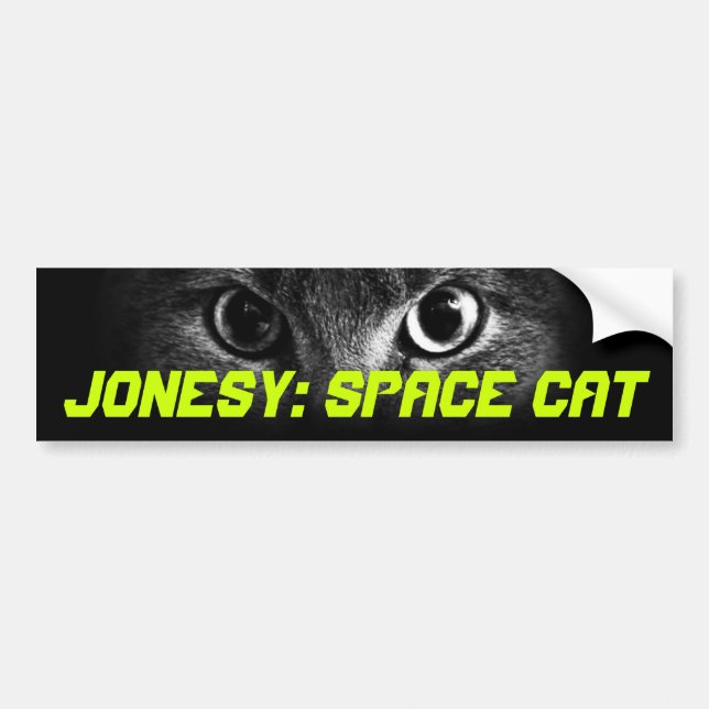 Autocollant De Voiture Jonesy : Chat de l'espace (Devant)