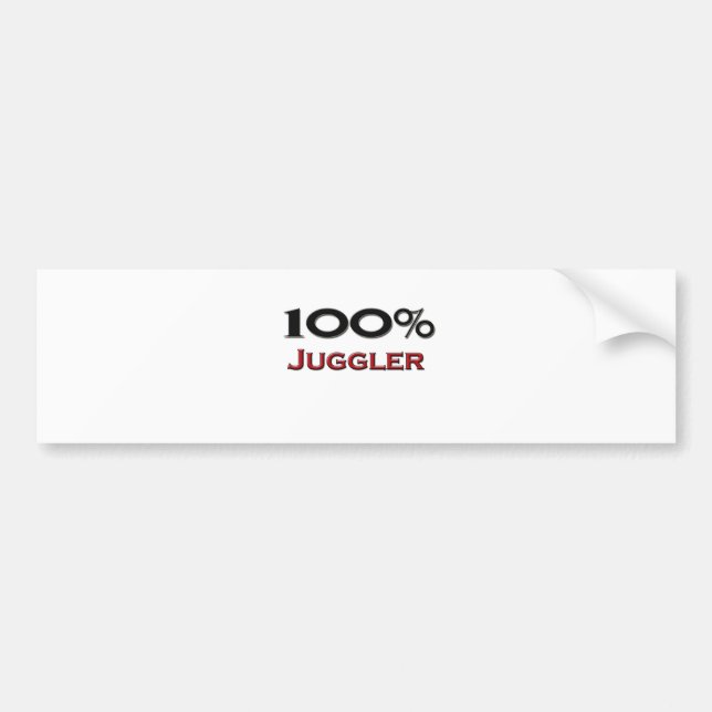 Autocollant De Voiture Jongleur de 100 pour cent (Devant)