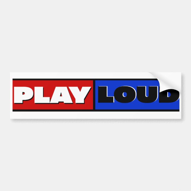 Autocollant De Voiture JOUER LOUD Bold Graphisme (Devant)