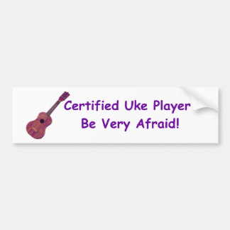Autocollant De Voiture Joueur certifié d'Uke. Ayez très peur !